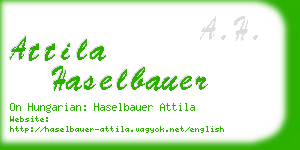 attila haselbauer business card